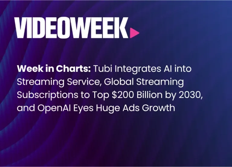 Week in Charts: Tubi Integrates AI into Streaming Service, Global Streaming Subscriptions to Top $200 Billion by 2030, and OpenAI Eyes Huge Ads Growth